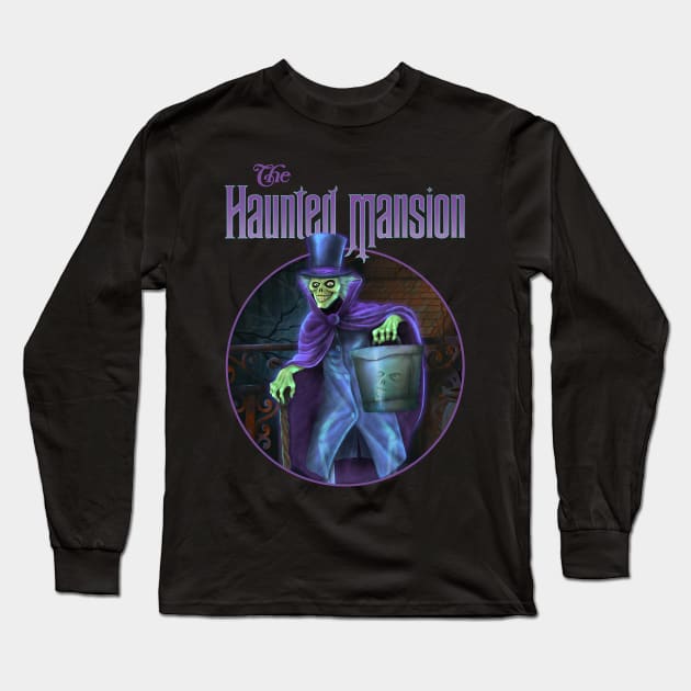 Hatbox Ghost Long Sleeve T-Shirt by Rosado